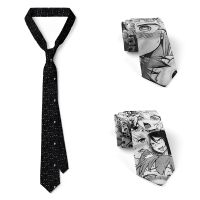 Anime Printed Ties For Men Wome New Fashion Groomsmen Neck Tie Casaual Mens Tie 8CM Width Necktie For Wedding Party Accessories