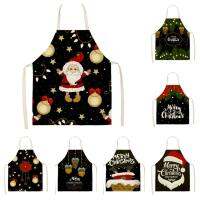 Christmas Linen Apron Kitchen Stain Resistant Sleeveless Coverall Party Decoration Apron Women Apron Men Alpaca Apron