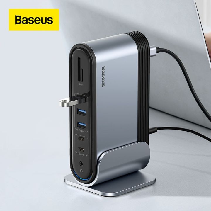 Baseus Online  Baseus USB C Hub 11 in 1 Docking Station Adapter with 4K  HDMI for MacBook Pro, Surface Pro, iPad Pro and Other Type C Devices
