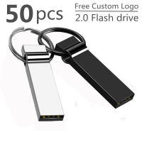 50Pcs Usb Flash Drive USB 2.0 PenDrive ไดรฟ์ปากกากันน้ำ Usb Stick 1GB 2GB 4GB 8GB 16GB 32G โลหะ Memory Stick U Disk