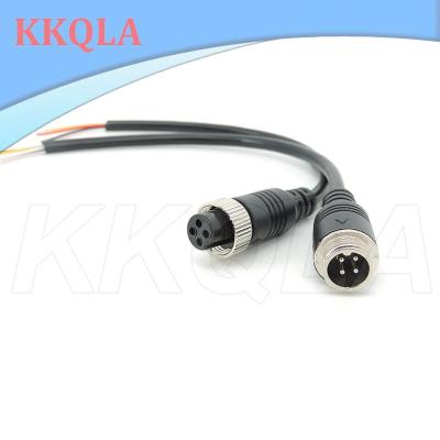 QKKQLA 1/4pcs M12 4Pin core Aviation Signal connector extension Cable Male Female Plug GX12 for Car Camera/ DVR Video CCTV Monitor wire
