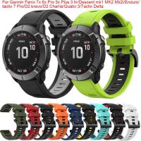 ซิลิโคน26มม.สำหรับ Garmin Fenix 7X/6X Pro/5X Plus/3 HR/Tactix 7 Pro/Descent MK1 Mk2 Mk2i นาฬิกา Band