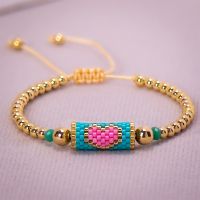 Miyuki Bead Bracelet Boho Style Woven Adjustable Thread  For Women Jewelry Heart Ladies Accessory Birthday Gifts Party 2023 New Charms and Charm Brace