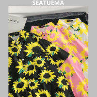 SEATUEMA เสื้อฮาวาย  เสื้อลายดอกเบญจมาศใหม่ การพักผ่อนที่ทันสมัยเนื้อผ้าคุณภาพสูง