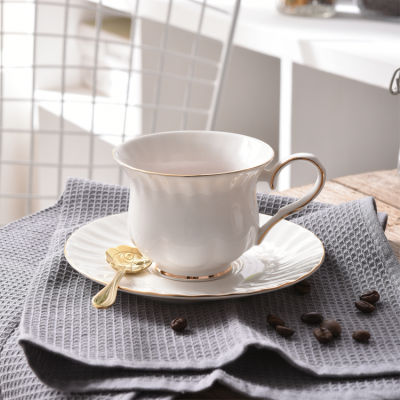 Luxury Designer with Plate Coffee Cup Eco Friendly Bone China Bubble Tea Mugs Coffee Cups Moroccan Xicara Tea Cup Saucer