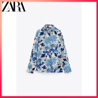 ✥❀✕ Zara เสื้อเชิ้ตลําลอง พิมพ์ลายดอกไม้ ทรงหลวม แฟชั่นฤดูใบไม้ผลิ 2022