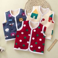 [COD] Childrens fleece vest autumn and winter baby warm cardigan boys girls thickened outerwear jacket