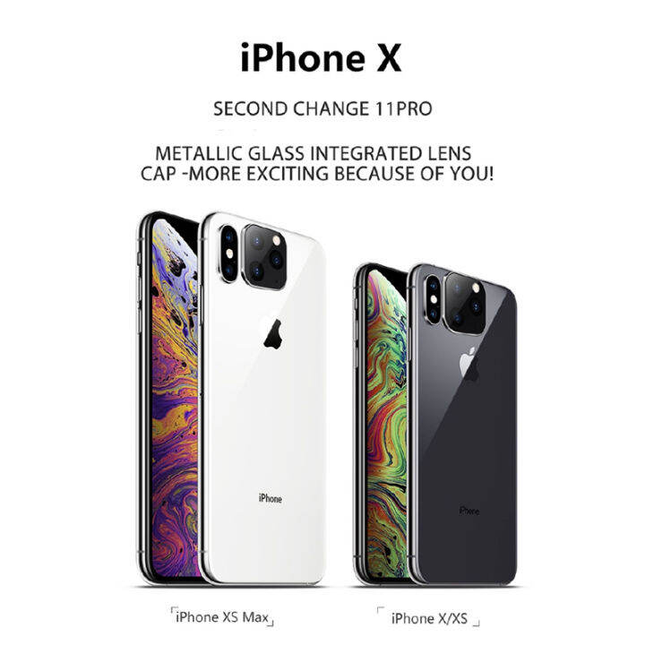 เลนส์โทรศัพท์มือถือสำหรับ-iphone-x-xs-สูงสุด-10-วินาทีเปลี่ยน-11-pro-ตัวป้องกันเลนส์กล้องสำหรับ-11pro-max-แก้วโลหะฝาครอบป้องกัน-iewo9238