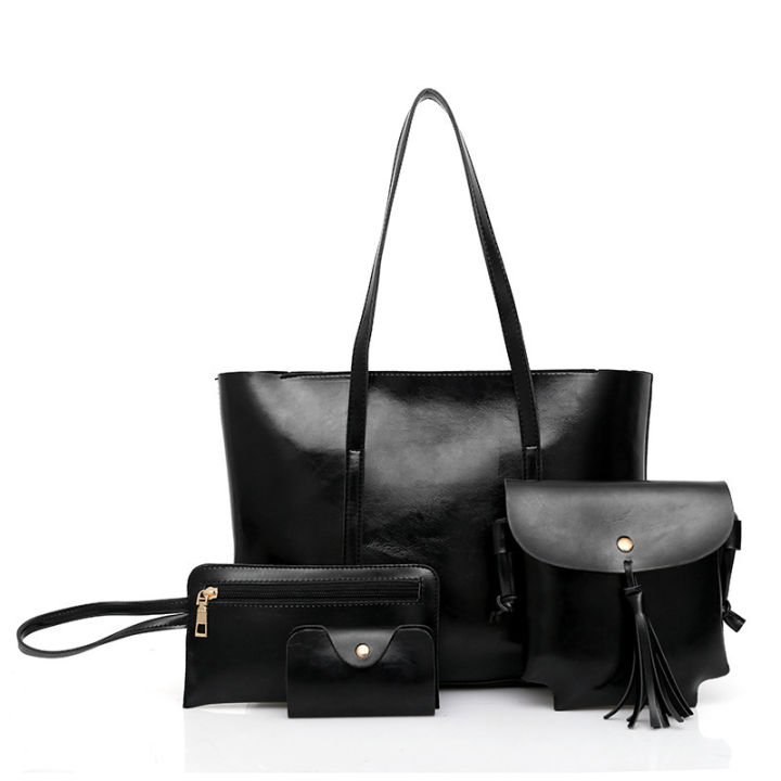 2023-new-european-and-american-fashion-women-bag-retro-oil-wax-skin-mother-and-child-bag-four-piece-portable-shoulder-bag-generation-2023