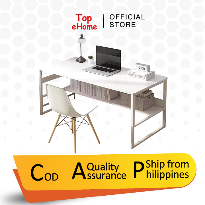 Topehome Computer Desk Study Table Office Desk for Home Bedroom Living Room Table Study Desk
