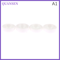 QUANSEN บ้านตุ๊กตาขนาดเล็ก4ชิ้นอุปกรณ์เสริมจานเซรามิกของหวานขนาดเล็กเฟอร์นิเจอร์จำลองจานของเล่นสำหรับตกแต่งบ้านตุ๊กตา