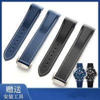 Curved End 20mm 22mm Rubber Silicone Watch Bands For Omega Watch Seamaster Ocean 232 007 Buckle Strap Brand Watchband Sports