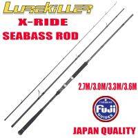 Lurekiller X-Ride Seabass Rod ชิ้นส่วนญี่ปุ่นฟูจิคันเบ็ดสปินนิ่ง2.7M/3.0M/3.3M/3.6M น้ำหนักล่อ15-50G เบ็ดตกปลา Longcast แบบพกพา