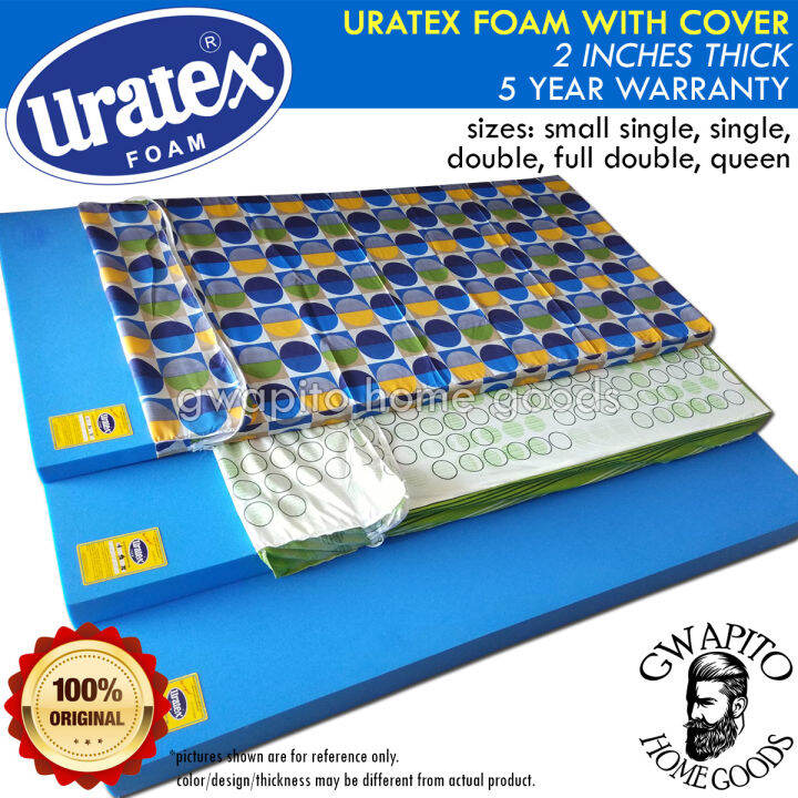 Uratex Foam with Cover 2 inches thick 100 Original ( 30x75 / 36x75
