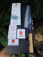 มีดเชฟ มีดครัว Japanese chef knife Fangzuo Kiritsuke 8" เหล็ก 8Cr14CoMov, 3-Layers มีดทำครัว มีดเชฟญี่ปุ่น ด้ามไม้ ทรง 8 เหลี่ยม