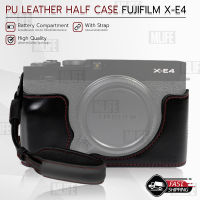 Mlife - เคสกล้อง Fujifilm X-E4 เปิดช่องแบตได้ ฮาฟเคส เคส หนัง กระเป๋ากล้อง อุปกรณ์กล้อง กันกระแทก PU Leather Half Case Bag Cover for Half Case Fuji Film X-E4 Digital Camera