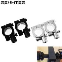 2PCS Black Silver Motorcycle Handlebar Mirror Mount Clamp Rear View Mirror Holder Bracket  22mm 10mm 8mm 10mm 25mm For Harley Mirrors