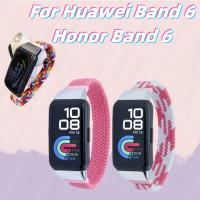 สำหรับสาย Huawei 6สายผ้าทอไนลอนเดี่ยวสายรัดกีฬา Honor Band 6สายรัดข้อมือสำรอง