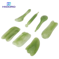 BCD349 GUAIP SPA Women Face Quartz Emerald Green Body Massager Beeswax Board Beauty Tools Gua Sha Boards Set