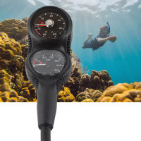 Professional Scuba Diving 2 Console Gauges เกจวัดความดันพร้อมสายยางแรงดันสูง 400 Bar Dive Digital Depth Equipment