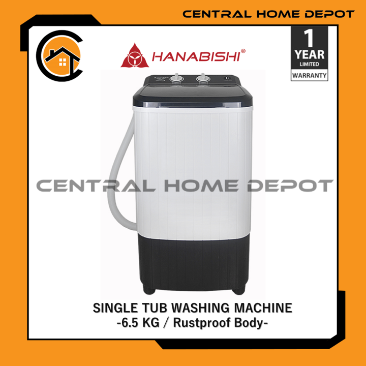 Hanabishi Washing Machine 6.5 KG Single Tub / HWMD165GRY Lazada PH
