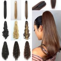 Synthetic Wavy Curly Claw Clip Ponytail Hair Extension Piece Fake Pigtail Hairpiece