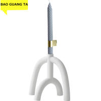 BAO GUANG TA Nordic Creative Ceramic Vase Candlestick White Candle Holders Water Modern Stand Home Ornament Gift R5461