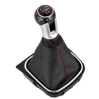 【cw】 5 / 6 Speed Gear Stick Shift Knob Boot For VW Golf MK5 MK6 R32 R20 GTD GTI 2004 2005 2006 2007 2008 2009 2010 2011 2012 2013