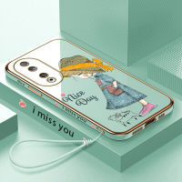 เคสสำหรับ Honor เคสโทรศัพท์ลายการ์ตูนฟรีสายคล้อง90 5G 90 Lite 5G เคสโทรศัพท์นิ่มชุบเคสโทรศัพท์เคลือบหรูหรา