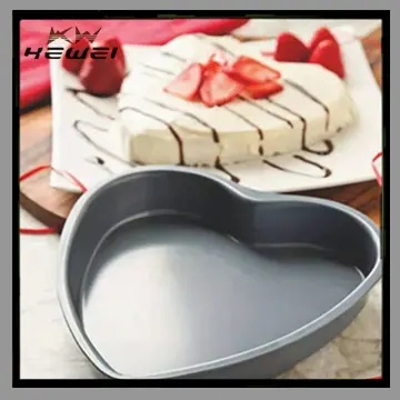 3PCS/SET Carbon Steel Cakes Molds Square Heart Type Removable Cake