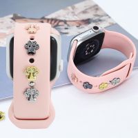 Jimat perhiasan untuk iWatch Ultra 8 7 6 5 4 3 se Amazfit/Samsung/Huawei jam tangan gelang dekoratif gesper tali jam Apple