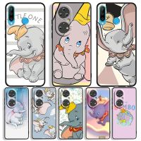 Philander SHOP การ์ตูน Dumbo น่ารัก P20 Huawei P50,P10 Pro Lite P Smart Z 2021 2019 4G 5G ซิลิโคนนิ่มสีดำเคสโทรศัพท์ Capa