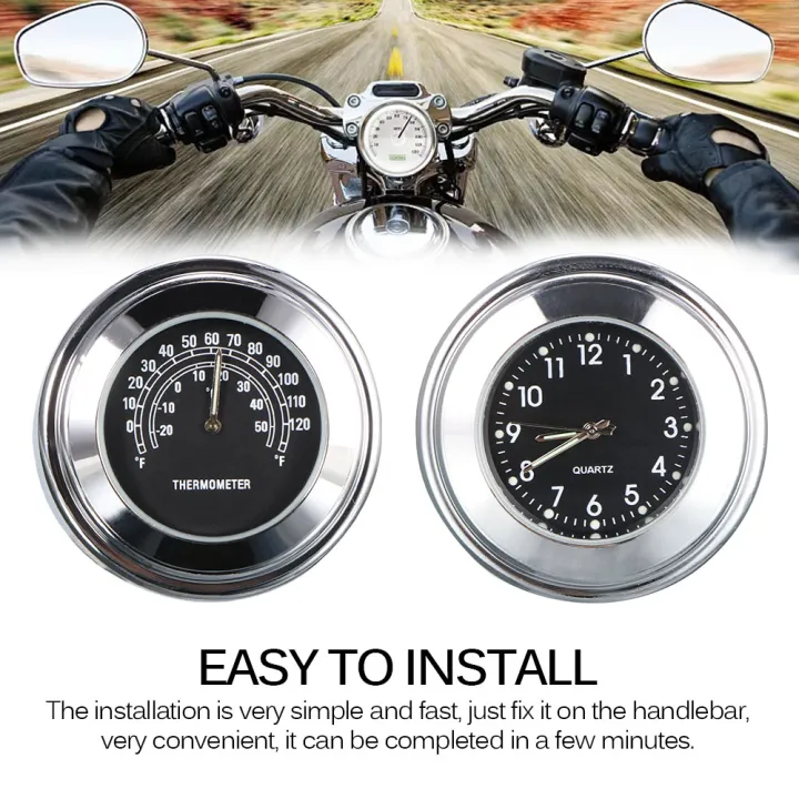 Universal Mini Motorcycle Clock Watch Waterproof StickOn Motorbike