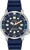 Citizen Mens Eco-Drive Promaster Diver Watch, Stainless Steel with Polyurethane Strap Blue Strap, Blue Dial