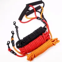 【LZ】 0.8cm 1.0cm High Quality Pet Dog Leash Braided Tangle Nylon Rope Leash Leather Collar For Walking Dogs 2/3/5/10 Meter Longth