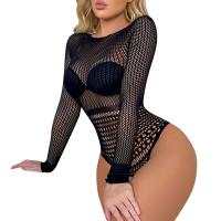 【LZ】☏✶▣  Bodysuits shapewear feminino fishnet macacão longsleeve babydoll lingerie camisas de noite chemise sleepwear lingerie sexy feminino