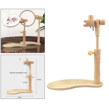 Adjustable Wood Embroidery Frame Stand Cross Stitch Rack Holder Embroidery  Lap Stand Table Needlework Sewing Tools