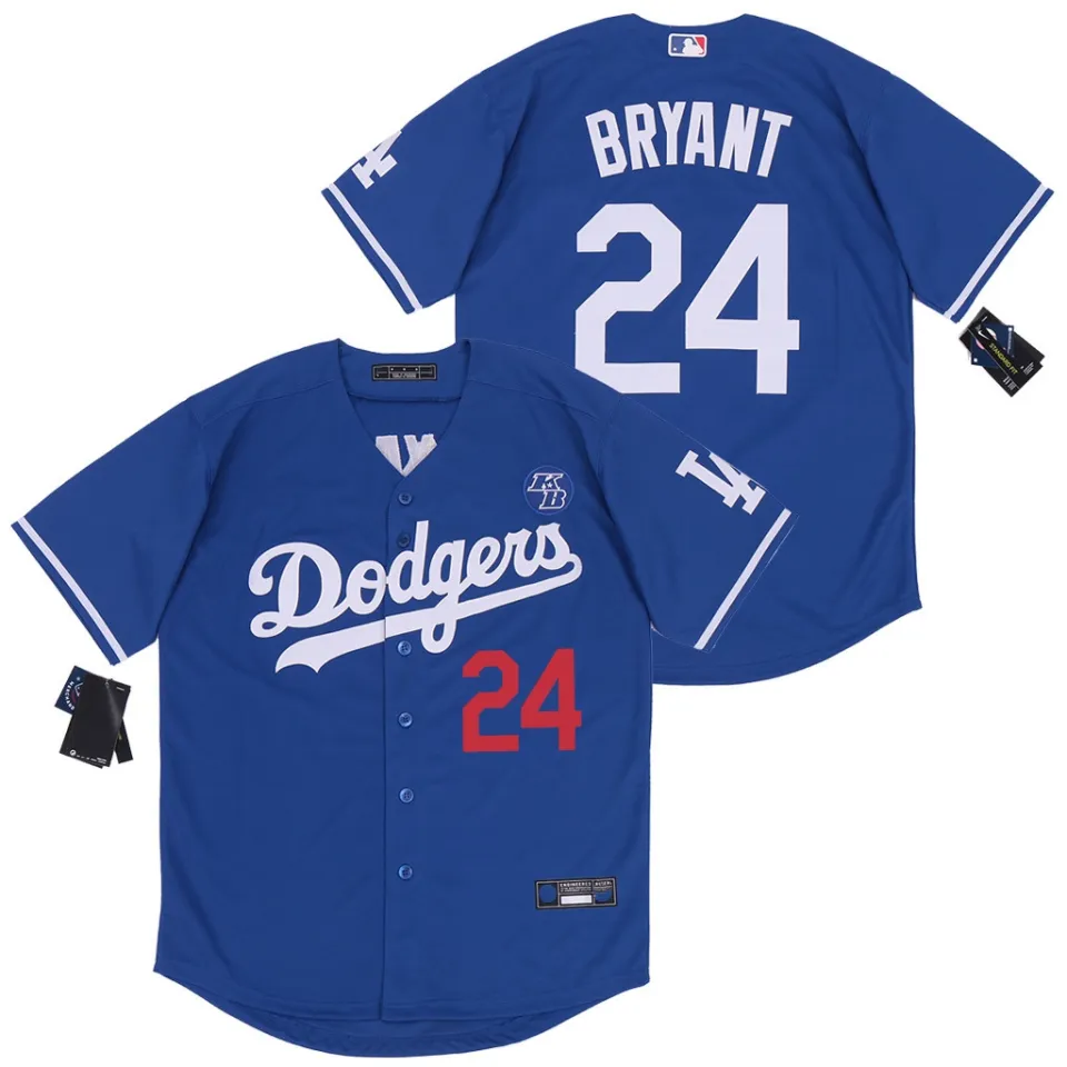 Mens Los Angeles Dodgers 8-24 Kobe Bryant Baseball Jersey White