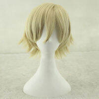 Bleach Kisuke haggara Light สีบลอนด์คอสเพลย์วิกผมสังเคราะห์ผมทนความร้อนฮาโลวีนคอสเพลย์ wigs ฟรีหมวกวิกผม.