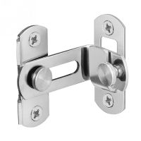 Stainless Steel Door Bolt Anti-theft 90 Degree Right Angle Sliding Gate Lock Safety Door Lock Buckle Household Door Latch Hasp