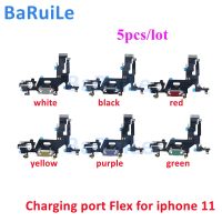 BaRuiLe 5pcs สําหรับ iPhone 11 USB ชาร์จชาร์จพอร์ต Flex Cable 12 Dock Connector พร้อมไมโครโฟน IC Ribbon อะไหล่ทดแทน