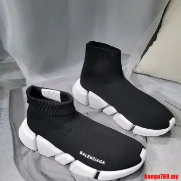 Balenciaga Speed Women039s Black And White Sneakers New  eBay