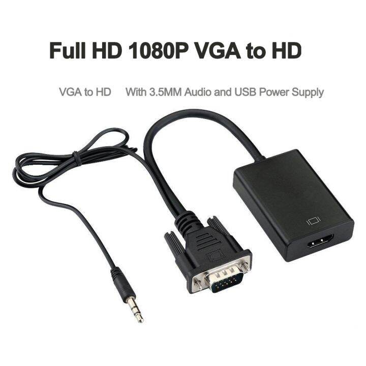 full-hd-1080p-vga-to-hdmi-compatible-converter-adapter-cable-same-screen-pc-audio-cable-jack-for-tv-box-free-shipping