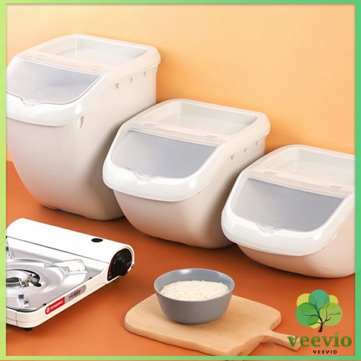 veevio-ถังข้าว-ถังใส่อาหารสัตว์เลี้ยง-ป้องกันความชื้น-ป้องกันแมลงเข้า-อุปกรณ์สัตว์เลี้ยง-ถังเก็บอาหารสัตว์เลี้ยง-pet-storage-bucket