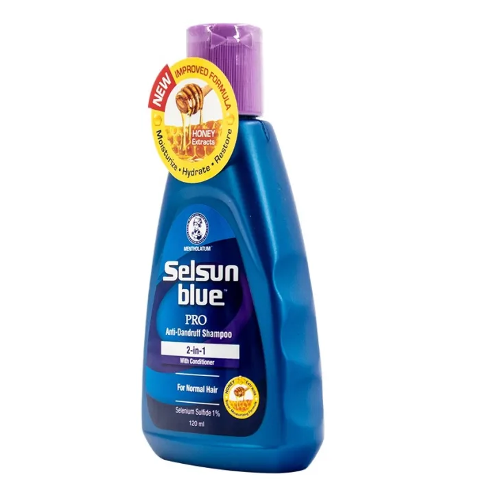 Selsun Blue 120ML Bottle Pro AntiDandruff 2in1 Shampoo and