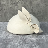 ? Sweet Cute Beret Womens Autumn And Winter European And American Elegant Fashion Banquet Wool Billycock Dome Bow Bucket Hat