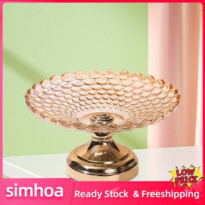simhoa-ชามมีขาตกแต่งชามฐานสูงแบบพกพาสำหรับห้องครัวผลิตภัณฑ์ตกแต่งบนโต๊ะ