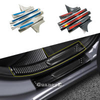 สำหรับ Hyundai Elantra Avante 2023รถฝาครอบสแตนเลสเหยียบประตู Sill Scuff แผ่นด้านในสร้างเกณฑ์4Pcs