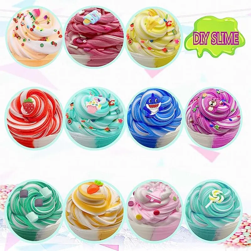 Butter Slime Kit 14 pack for Party Favors, Soft, Scented & Non-Sticky,  Birthday