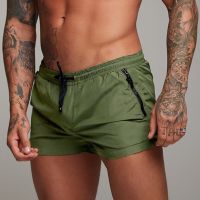 Summer Beach Shorts Men 2022 Trunk Shorts Men Fashion Brand Softwear Army Green Shorts Men Boxers Solid Short Pants Male